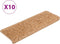 vidaXL - Trapmatten - 10 - st - 65x21x4 - cm - beige