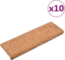 vidaXL - Trapmatten - 10 - st - 65x21x4 - cm - bruin