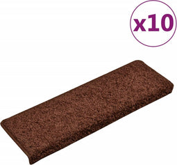 vidaXL - Trapmatten - 10 - st - 65x21x4 - cm - bruin