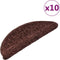 vidaXL - Trapmatten - 10 - st - 65x21x4 - cm - bruin