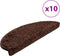 vidaXL - Trapmatten - 10 - st - 65x21x4 - cm - bruin