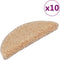 vidaXL - Trapmatten - 10 - st - 65x21x4 - cm - crèmekleurig