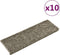 vidaXL - Trapmatten - 10 - st - 65x21x4 - cm - grijs