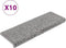 vidaXL - Trapmatten - 10 - st - 65x21x4 - cm - grijs