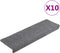 vidaXL - Trapmatten - 10 - st - 65x21x4 - cm - naaldvilt - lichtgrijs