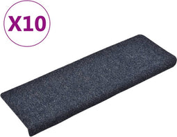 vidaXL - Trapmatten - 10 - st - 65x21x4 - cm - naaldvilt - antracietkleurig