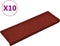 vidaXL - Trapmatten - 10 - st - 65x21x4 - cm - naaldvilt - bordeauxrood