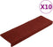 vidaXL - Trapmatten - 10 - st - 65x21x4 - cm - naaldvilt - bordeauxrood
