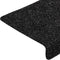 vidaXL - Trapmatten - 10 - st - 65x21x4 - cm - naaldvilt - zwart