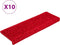 vidaXL - Trapmatten - 10 - st - 65x21x4 - cm - rood