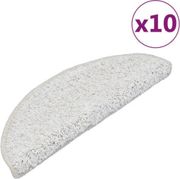 vidaXL - Trapmatten - 10 - st - 65x21x4 - cm - wit