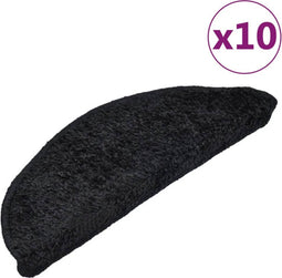 vidaXL - Trapmatten - 10 - st - 65x21x4 - cm - zwart