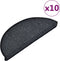 vidaXL - Trapmatten - 10 - st - 65x24x4 - cm - antracietkleurig