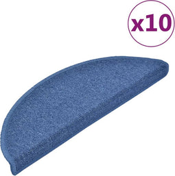 vidaXL - Trapmatten - 10 - st - 65x24x4 - cm - blauw