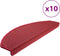 vidaXL - Trapmatten - 10 - st - 65x24x4 - cm - bordeauxrood