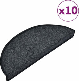 vidaXL - Trapmatten - 10 - st - 65x24x4 - cm - donkergrijs