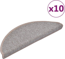 vidaXL - Trapmatten - 10 - st - 65x24x4 - cm - lichtbruin