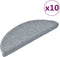 vidaXL - Trapmatten - 10 - st - 65x24x4 - cm - lichtgrijs
