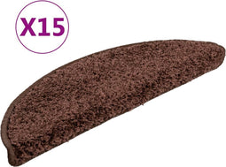 vidaXL - Trapmatten - 15 - st - 56x17x3 - cm - bruin