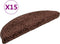 vidaXL - Trapmatten - 15 - st - 56x17x3 - cm - bruin