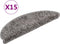 vidaXL - Trapmatten - 15 - st - 56x17x3 - cm - grijs