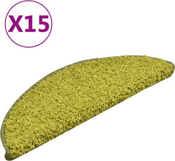 vidaXL - Trapmatten - 15 - st - 56x17x3 - cm - groen