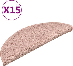 vidaXL - Trapmatten - 15 - st - 56x17x3 - cm - lichtroze