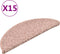 vidaXL - Trapmatten - 15 - st - 56x17x3 - cm - lichtroze