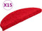 vidaXL - Trapmatten - 15 - st - 56x17x3 - cm - rood