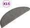 vidaXL - Trapmatten - 15 - st - 56x17x3 - cm - wit - en - bruin