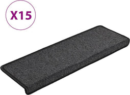 vidaXL - Trapmatten - 15 - st - 65x21x4 - cm - antraciet