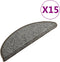 vidaXL - Trapmatten - 15 - st - 65x21x4 - cm - antracietkleurig