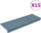 vidaXL - Trapmatten - 15 - st - 65x21x4 - cm - blauw