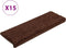 vidaXL - Trapmatten - 15 - st - 65x21x4 - cm - bruin