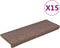 vidaXL - Trapmatten - 15 - st - 65x21x4 - cm - bruin
