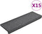 vidaXL - Trapmatten - 15 - st - 65x21x4 - cm - donkergrijs