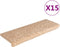 vidaXL - Trapmatten - 15 - st - 65x21x4 - cm - goudkleurig
