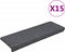 vidaXL - Trapmatten - 15 - st - 65x21x4 - cm - grijs - en - zwart