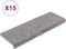 vidaXL - Trapmatten - 15 - st - 65x21x4 - cm - grijs