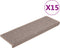 vidaXL - Trapmatten - 15 - st - 65x21x4 - cm - lichtbruin