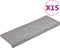 vidaXL - Trapmatten - 15 - st - 65x21x4 - cm - lichtgrijs