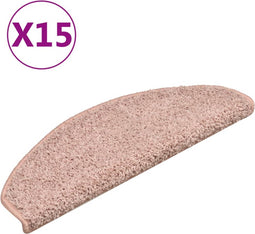vidaXL - Trapmatten - 15 - st - 65x21x4 - cm - lichtroze