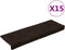 vidaXL - Trapmatten - 15 - st - 65x21x4 - cm - naaldvilt - bruin