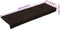 vidaXL - Trapmatten - 15 - st - 65x21x4 - cm - naaldvilt - bruin