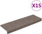 vidaXL - Trapmatten - 15 - st - 65x21x4 - cm - naaldvilt - crèmekleurig