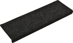 vidaXL - Trapmatten - 15 - st - 65x21x4 - cm - naaldvilt - zwart