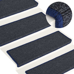 vidaXL - Trapmatten - 15 - st - 65x21x4 - cm - paars - en - blauw