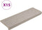vidaXL - Trapmatten - 15 - st - 65x21x4 - cm - taupe