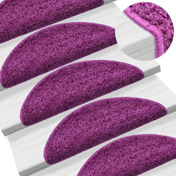 vidaXL - Trapmatten - 15 - st - 65x21x4 - cm - violet