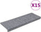 vidaXL - Trapmatten - 15 - st - 65x21x4 - cm - wit - en - grijs